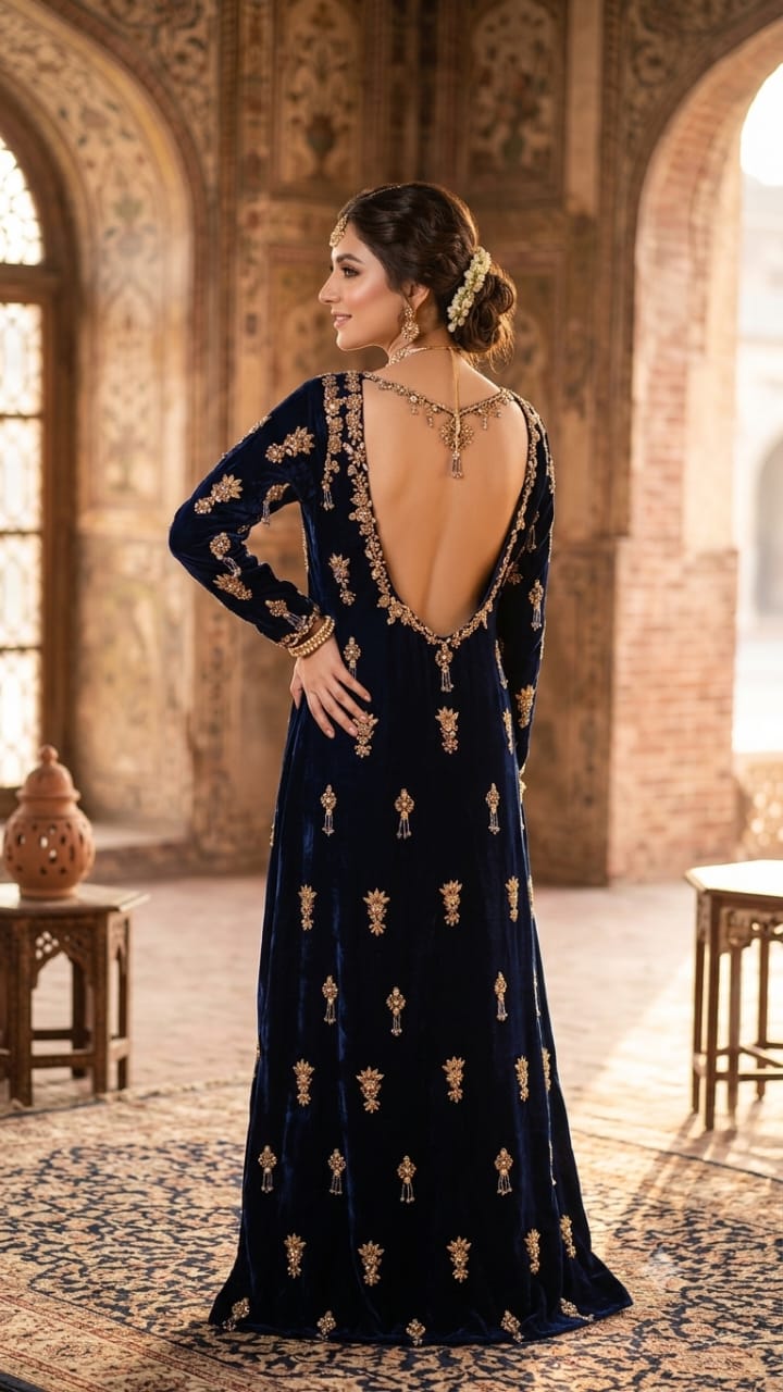 Raaz-e-Shab Navy Gown